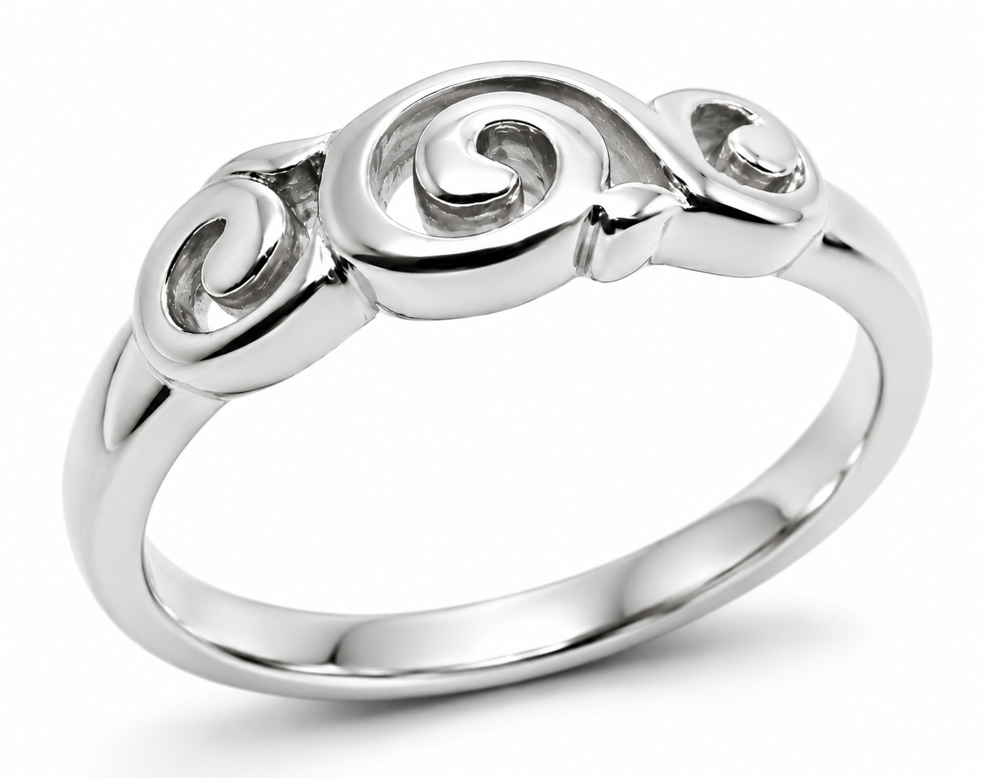 Kaedesigns 9ct 9kt 375 Yellow, Rose or White Gold 375 Fancy Swirl Ring - Choose your ring size H to P