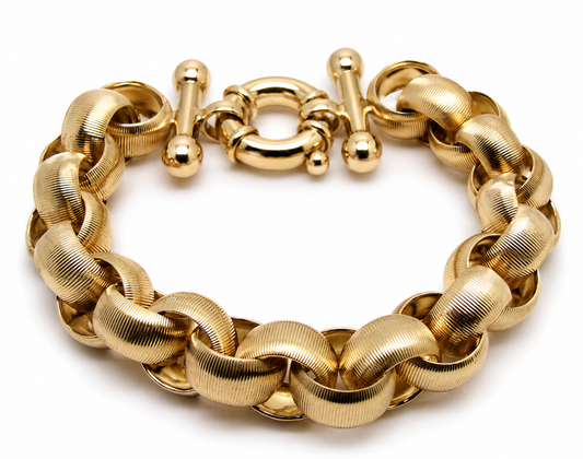 Kaedesigns Genuine 9ct 9k 375 Yellow, Rose or White Gold Full Solid Belcher Bracelet 21cm