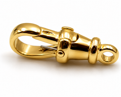 Genuine 9kt 9ct 375 Solid Yellow or Rose Gold Rotating Albert Swivel Clasp 17mm Size