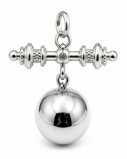 Genuine 9ct 9k 375 Yellow, Rose or White Gold Plain 16mm Ball Pendant with T-Bar
