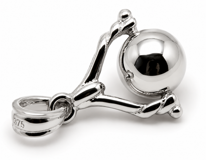 Kaedesigns, 9ct 9K 375 Solid Genuine Yellow, Rose or White Gold 8mm Euro Ball Spinner Pendant