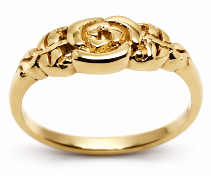 Genuine Solid 9ct 9k 375 White, Rose Or Yellow Gold Flower Ring Choose Size L to P