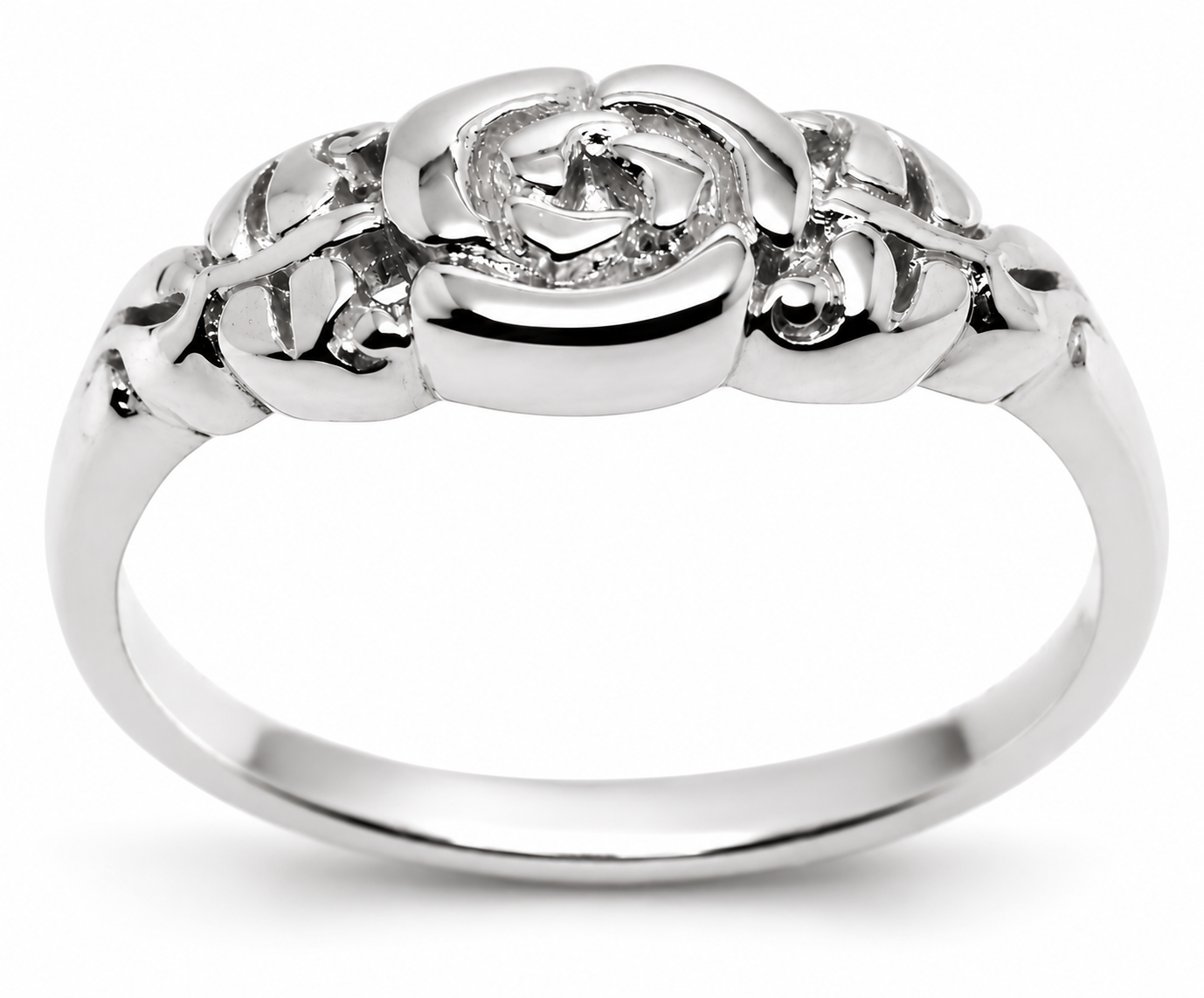 Genuine Solid 9ct 9k 375 White, Rose Or Yellow Gold Flower Ring Choose Size L to P