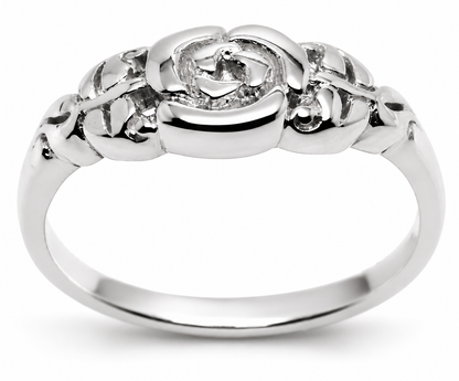 Genuine Solid 9ct 9k 375 White, Rose Or Yellow Gold Flower Ring Choose Size L to P