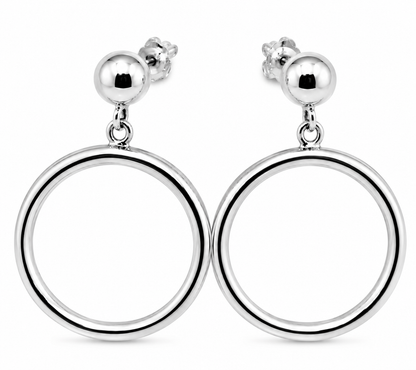 Genuine 9ct 9k 375 Yellow, Rose or White Gold 10mm Half Ball Hoop Stud Circle Earrings