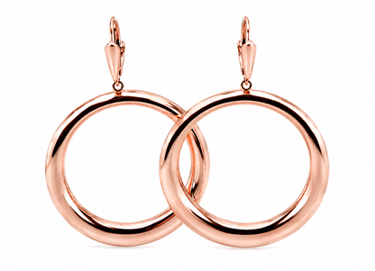 Genuine 9ct 9k 375 Yellow, Rose or White Gold Huge Oversized Hoop Disc Continental Hook Earrings