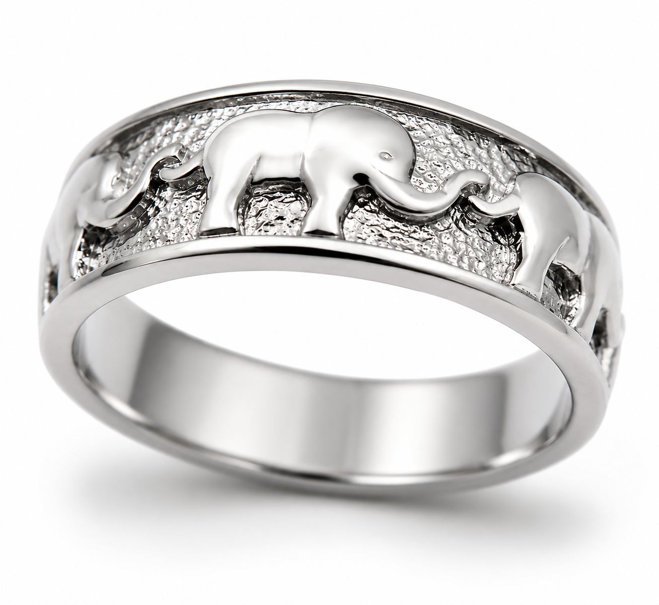 Solid Sterling Silver 925 Lucky Elephant Ring - Choose your size