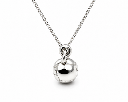 Genuine Sterling Silver 925 Netball Ball Pendant or Charm