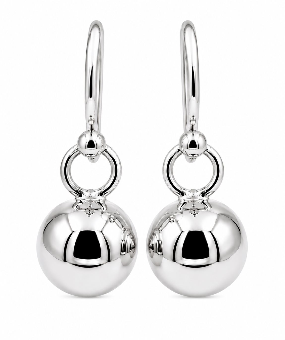 Kaedesigns New 9ct Yellow, Rose or White Gold 10mm Euro Ball Drop Earrings