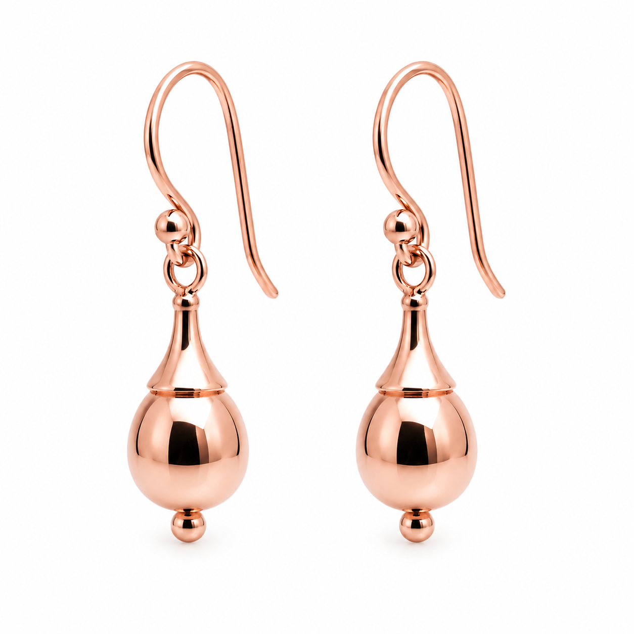 Kaedesigns Genuine  9ct 9k 375 Yellow, Rose or White Gold 8mm Ball Earrings