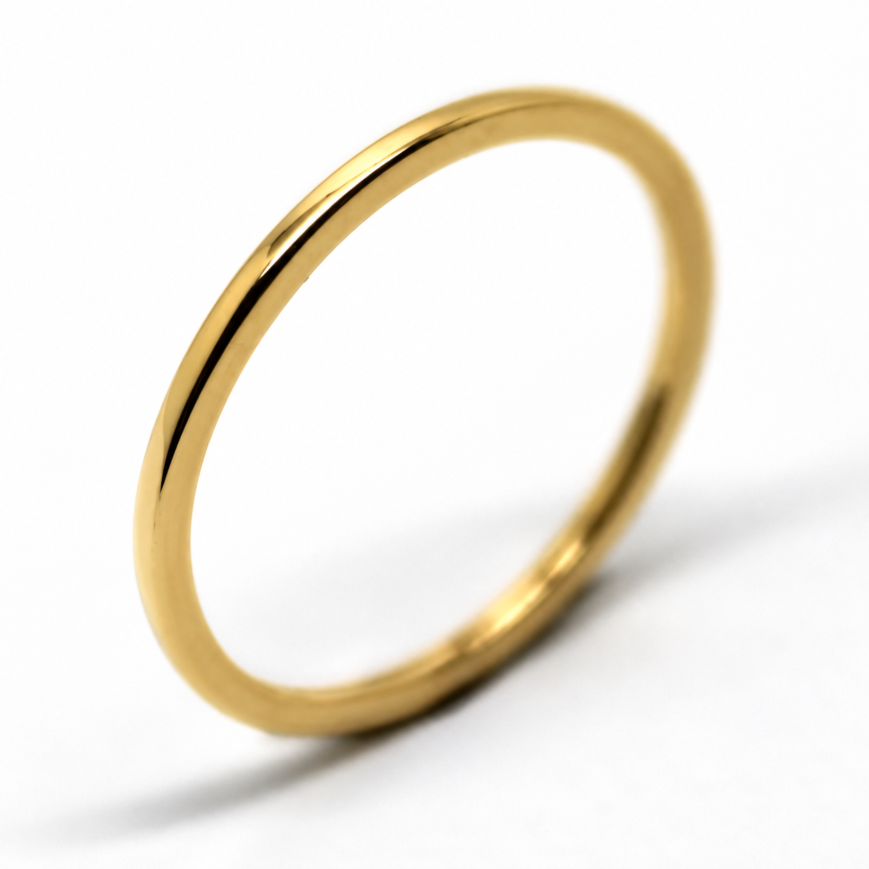 Genuine 18ct 18k 750 Gold Solid Yellow, Rose or White Gold 1mm Thin Wedding Band Ring - Choose your size H to P