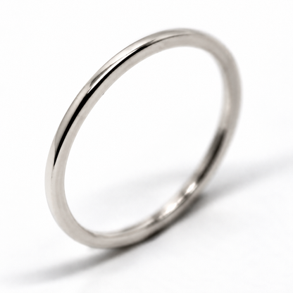Genuine 18ct 18k 750 Gold Solid Yellow, Rose or White Gold 1mm Thin Wedding Band Ring - Choose your size H to P
