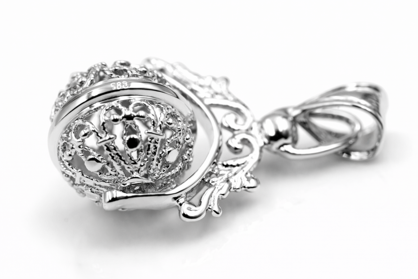 Kaedesigns Genuine Heavy 9ct 9K Solid Yellow, Rose Or White Gold Filigree Spinner Pendant