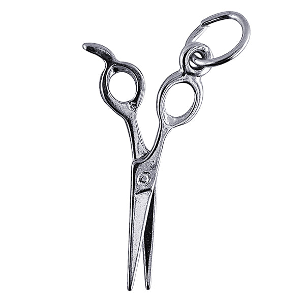 Sterling Silver 925 Scissors Hairdresser 3D Pendant Or Charm