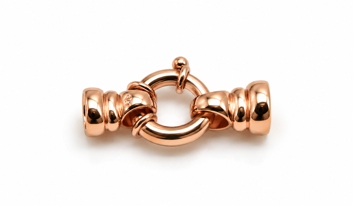 11mm 9ct Gold Bolt Ring Clasp with Ends – Yellow, Rose or White Gold