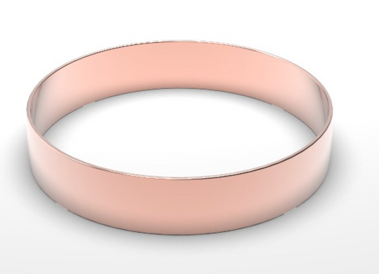 Genuine 9ct 9kt FULL SOLID Heavy Yellow, Rose or White gold 14mm wide Bangle 70mm inside diameter