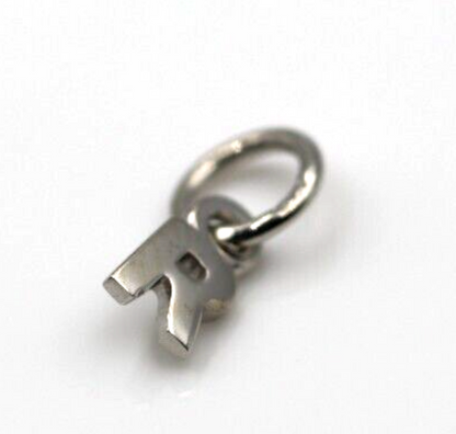 Genuine 18ct Genuine Tiny Very Small Yellow, Rose or White Gold Initial Pendant Charm R