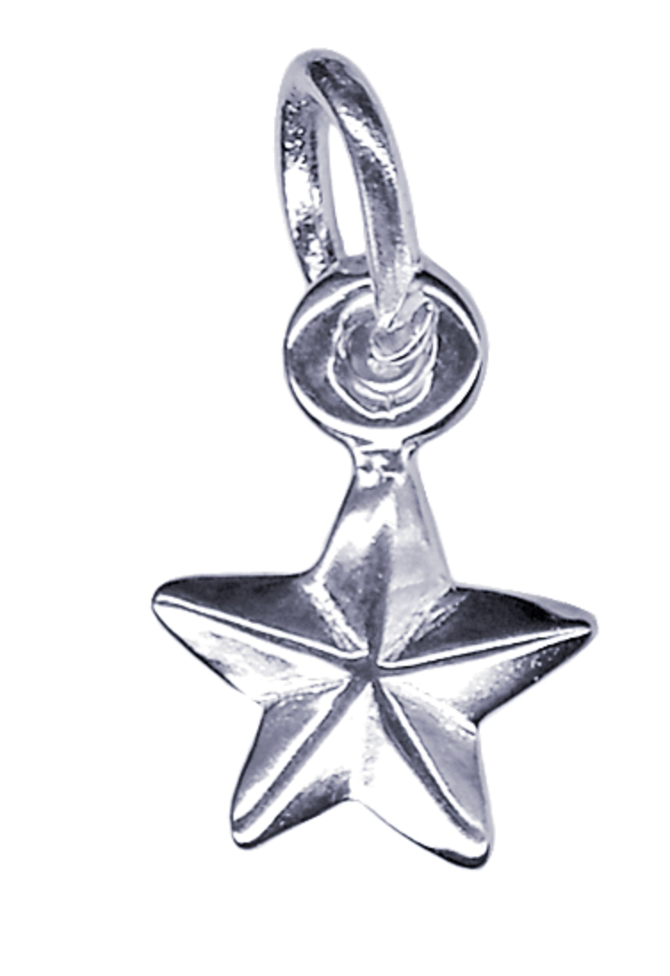 Genuine Tiny Very Small Sterling Silver 925 or 9ct Yellow, Rose or White Star Charm Pendant