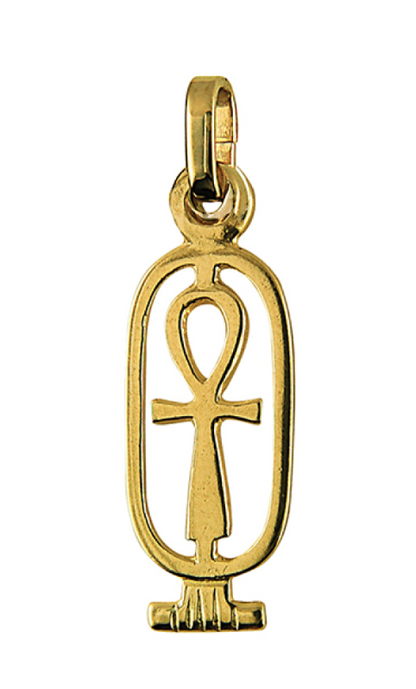 Genuine Sterling Silver 925 or 9ct Yellow Gold Pendant / Charm Solid 9ct Gold Ankh Key of Life Charm Pendant