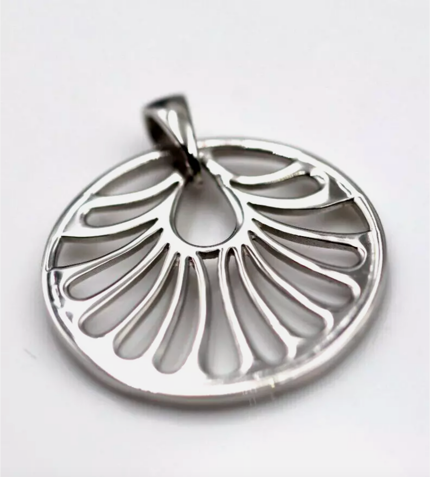 Kaedesigns Genuine Solid Sterling Silver 925 Circle Cut Out Pendant