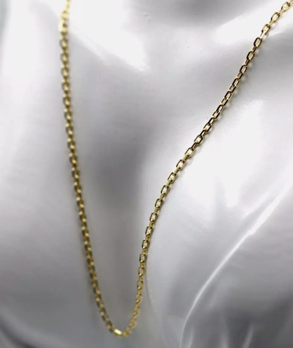 Genuine 750 18k 18ct Yellow Gold  Diamond Cut Anchor 2mm- Choose from 40cm, 45cm, 50cm and 60cm
