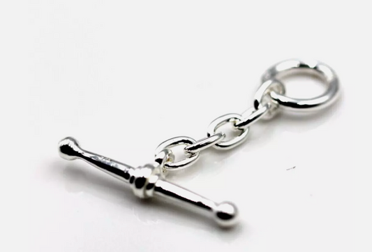 Genuine Sterling Silver 925 Fancy T-Bar Links FOB for Necklace Bracelet