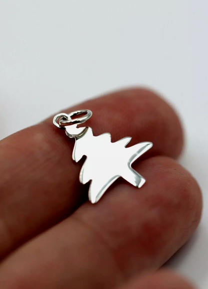 Sterling Silver 925 Cedar Tree of Lebanon Pendant Charm