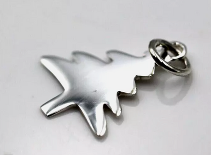 Sterling Silver 925 Cedar Tree of Lebanon Pendant Charm
