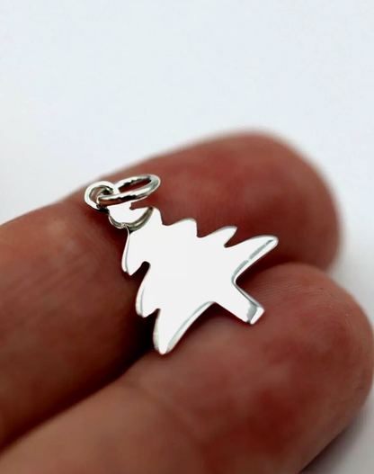 Sterling Silver 925 Cedar Tree of Lebanon Pendant Charm