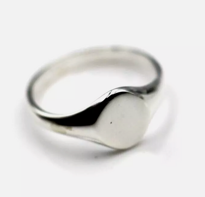 Genuine Sterling Silver 925 Signet Ring 9mm x 7mm - In your ring size