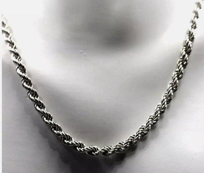 Genuine 9ct 9k Yellow, Rose or White Gold Solid Rope Chain 4.4mm Wide -  50cm, 55cm, 60cm or 65cm lengths