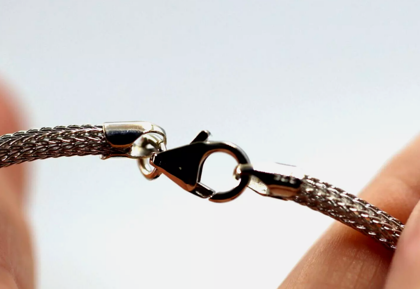 Genuine 9ct White Gold Hollow Snake Chain Necklace / Chain 7.62 grams 45cm