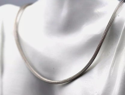 Genuine 9ct White Gold Hollow Snake Chain Necklace / Chain 7.62 grams 45cm