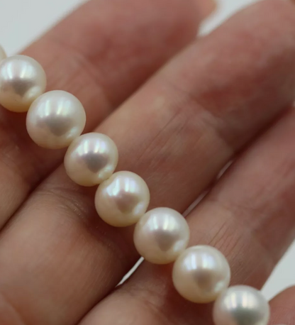 Freshwater 8mm Pearl Bracelet + Sterling Silver 925 clasp 21cm or 24cm