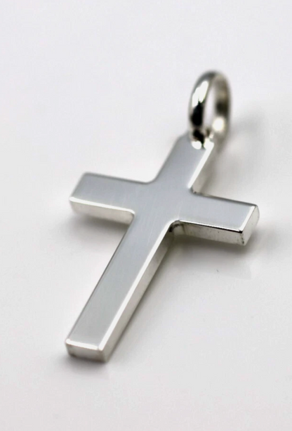 Kaedesigns Genuine Large Sterling Silver 925 Cross Pendant 35mm x 22mm 7mm bail
