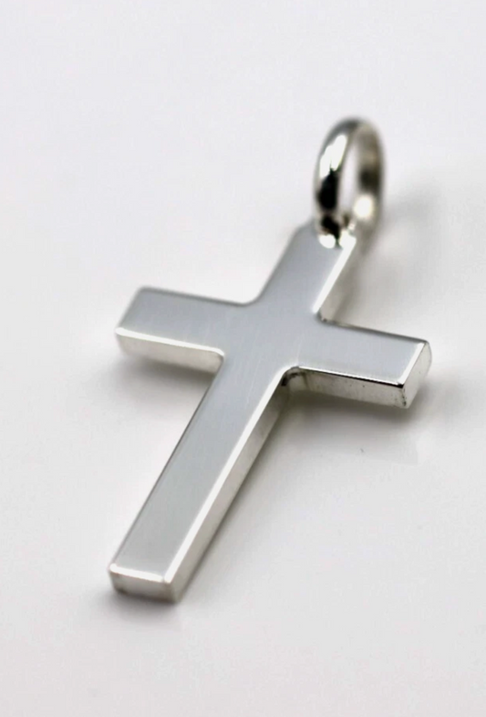 Kaedesigns Genuine Large Sterling Silver Cross Pendant 35mm x 22mm 7mm bail
