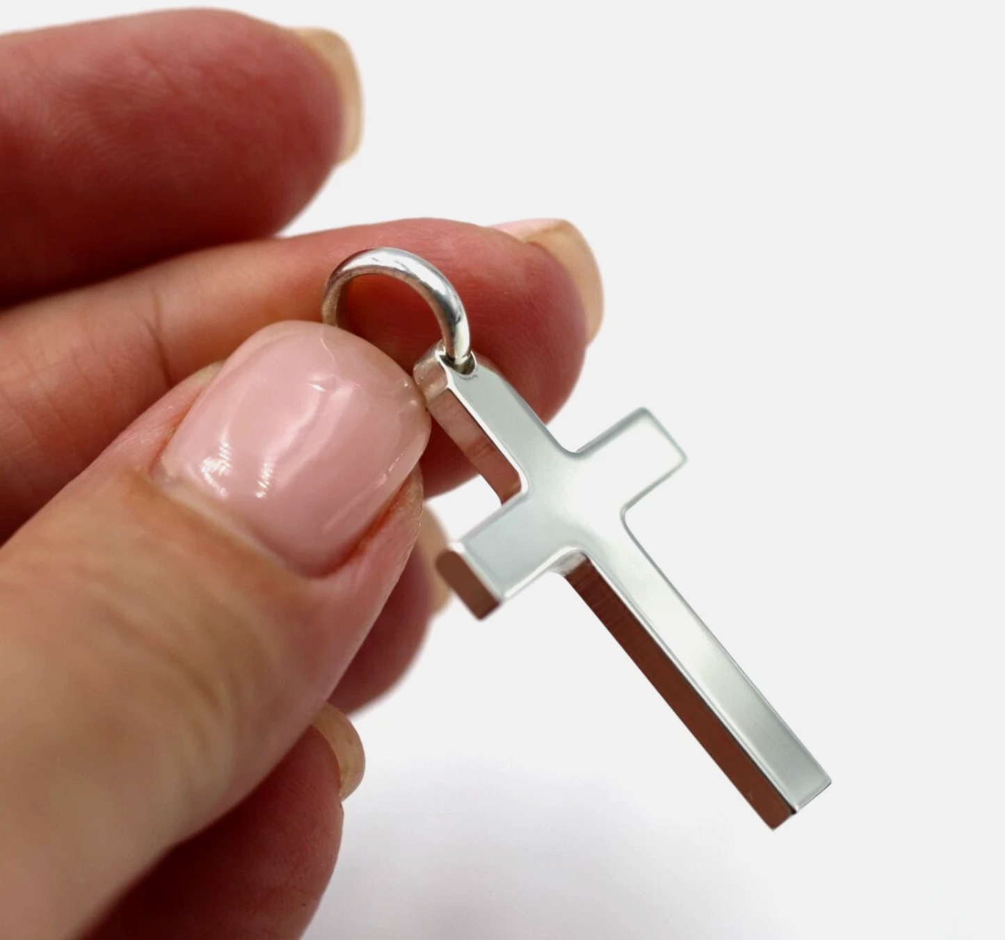 Kaedesigns Genuine Large Sterling Silver 925 Cross Pendant 35mm x 22mm 7mm bail