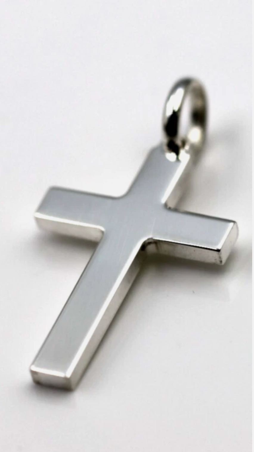 Kaedesigns Genuine Large Sterling Silver 925 Cross Pendant 35mm x 22mm 7mm bail