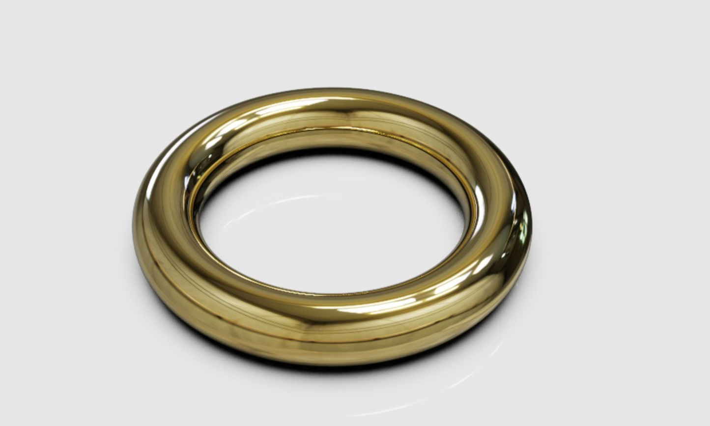 Genuine New Solid 9ct Yellow, Rose or White Gold Full Solid 5mm Wide Barrel Band Ring