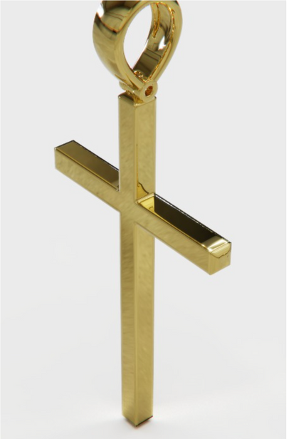 Genuine Large Heavy 14ct 14k 585 Yellow Gold Full Solid Heavy Cross Pendant