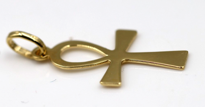 Genuine 9ct 9k 375 Yellow, Rose or White Gold Ankh Key of Life Charm Pendant