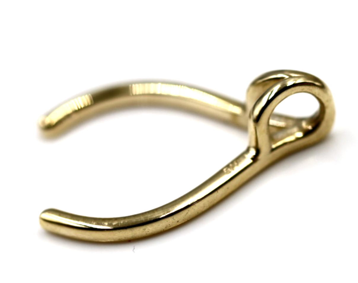 Kaedesigns Genuine 9ct 9k 375 Large Genuine Yellow, Rose Or White Gold Horseshoe Ring Holder Pendant (To suit large ring size)