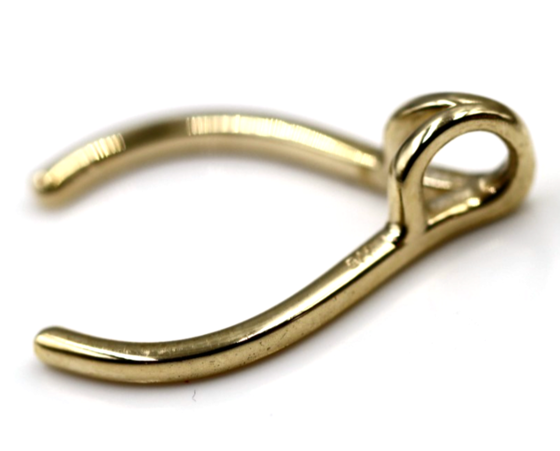 Kaedesigns Genuine 9ct 9k 375 Large Genuine Yellow, Rose Or White Gold Horseshoe Ring Holder Pendant (To suit large ring size)