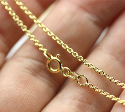 Genuine 9ct 9k 375 Yellow Gold Cable / Belcher Chain Necklace  - Various lengths