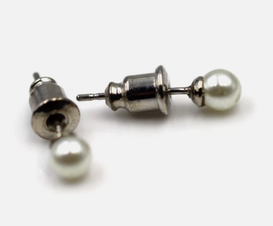 Sterling Silver 925 Freshwater 4mm Freshwater Pearl Studs Earrings