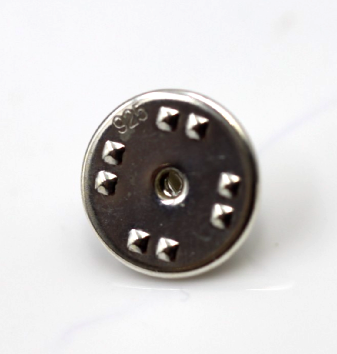 1 Pair Sterling Silver 925 Clutch Lapel Catch Polished + Pins