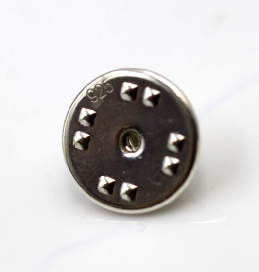 1 Pair Sterling Silver 925 Clutch Lapel Catch Polished + Pins