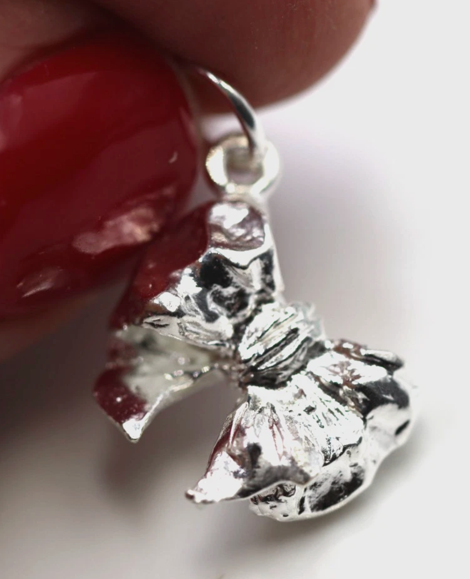 Genuine New Sterling Silver 925 Large Bow Pendant Or Charm