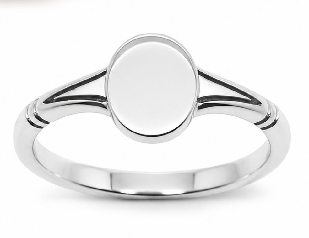 Genuine Solid 9ct 9K 375 Yellow, Rose or White Gold Oval Signet Ring - Choose your size Q to W