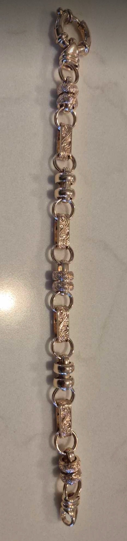 Heavy Genuine 9ct 9k 375 Yellow, Rose or White Gold Solid Belcher Filigree Antique Bracelet